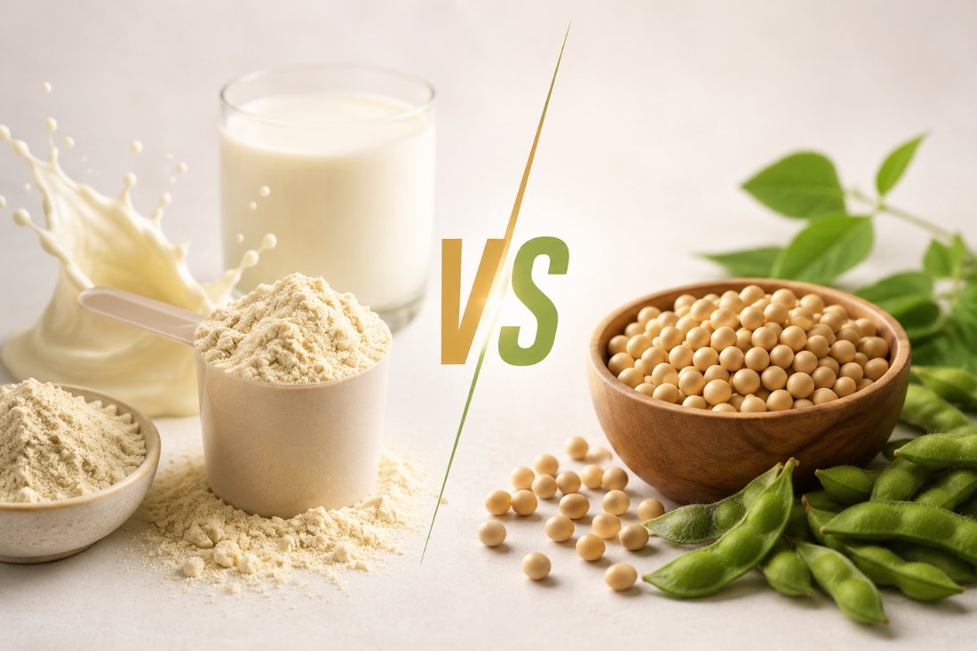Whey Protein vs Soy Protein: comparing whey protein and soy protein for muscle gain, weight loss and everyday health 